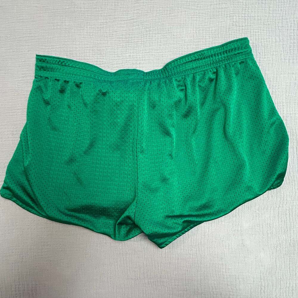 Nike Girls Youth Mesh Athletic Running Shorts Green/Pink Size Large (12-14)